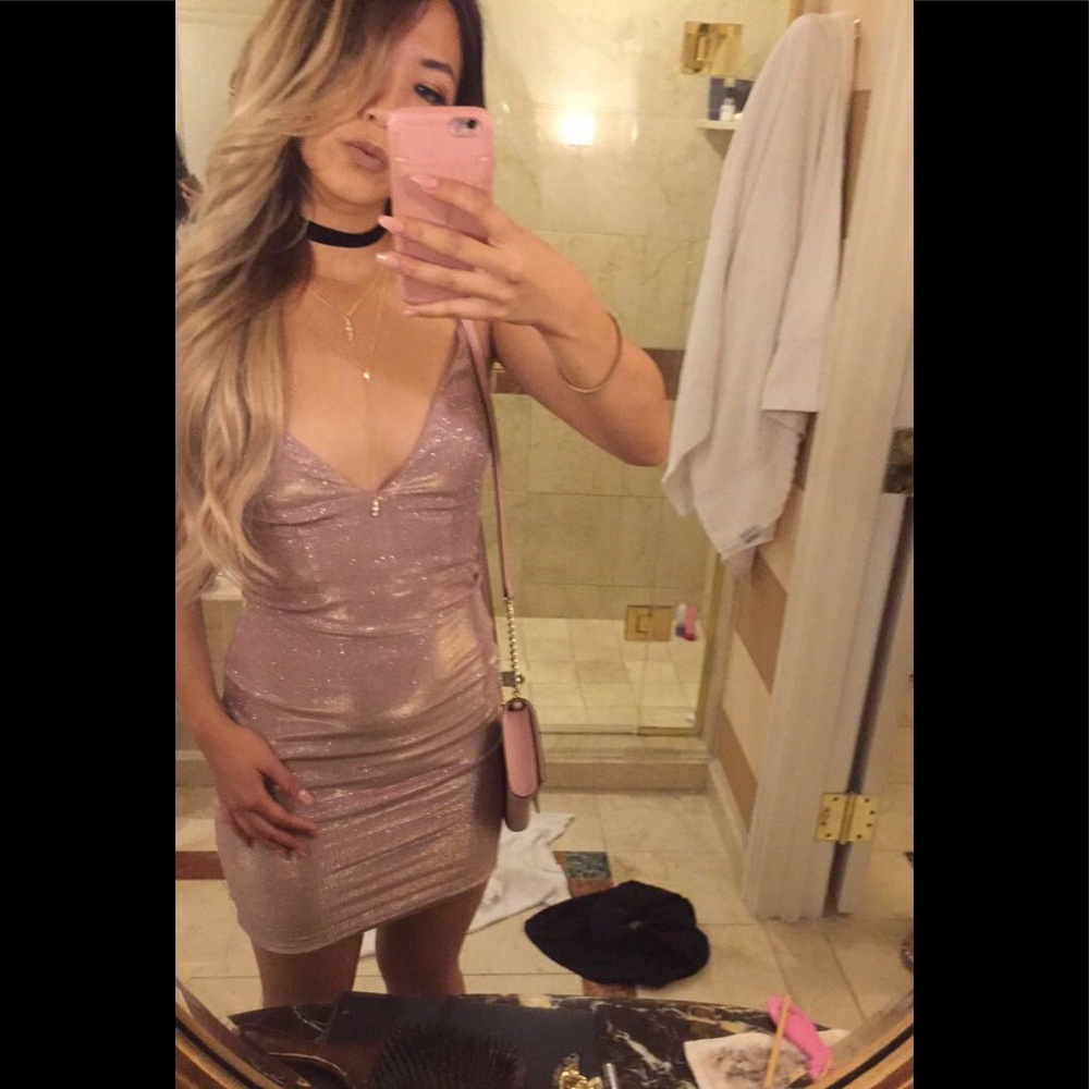 Sparkling Pink Bandage Dress